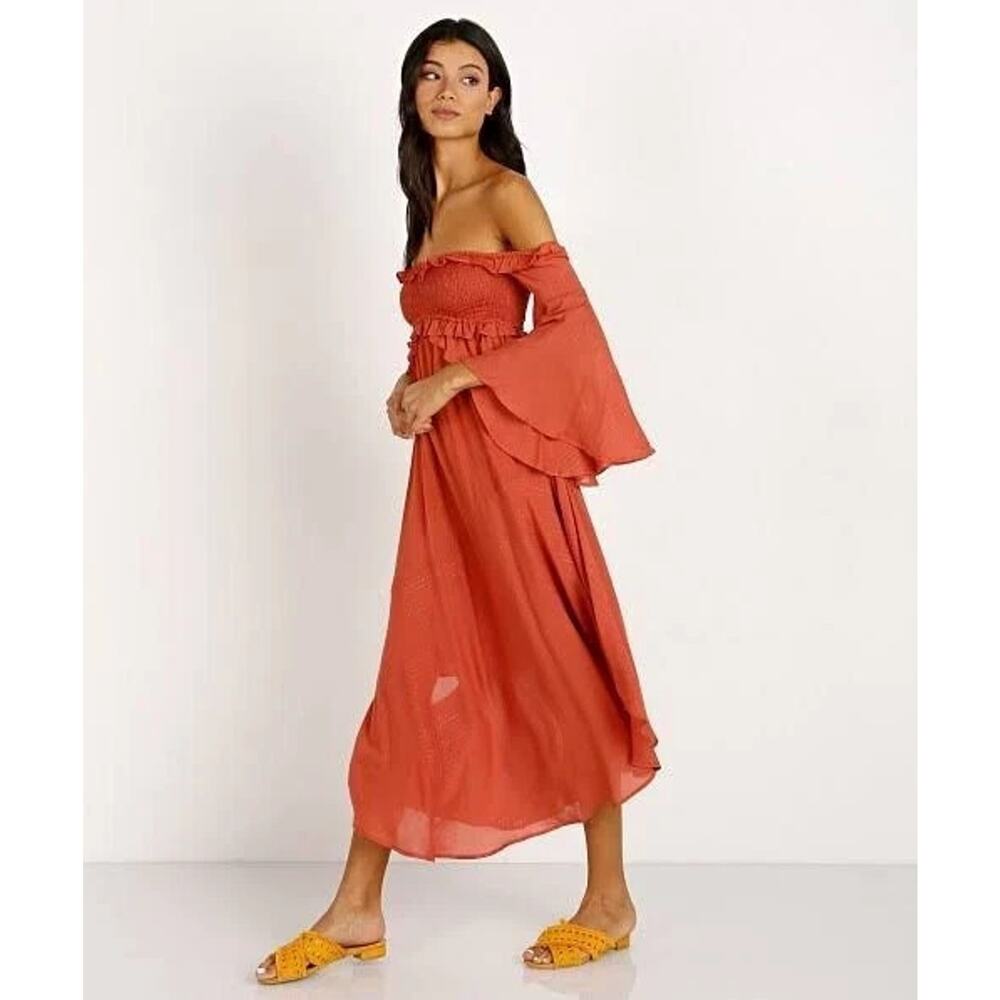 Spell & The Gypsy Florence Midi Dress S Boho Festival Romantic Ethereal Peasant